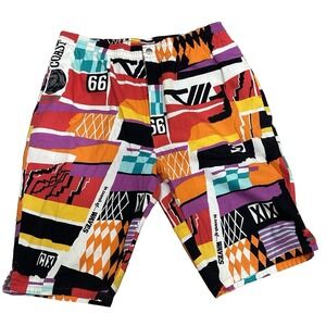 Hobie Shorts Mens Size Large Colorful‎ Prints 80s Cargo Vtg